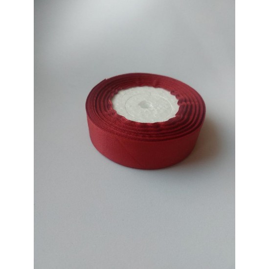 Лента репсовая 2,5 см*20 ярд бордовый №37, цена за катушку